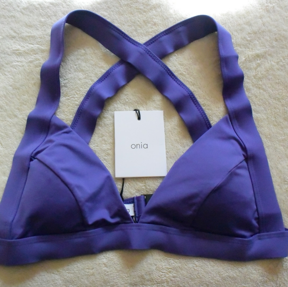 NWT Onia Alexandra cross back bikini top